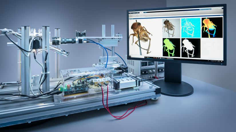 Darmstadt Uygulamalı Bilimler Üniversitesi ve TU Darmstadt tarafından geliştirilen, Berlin Doğa Tarihi Müzesi'ndeki 3D tarayıcı, dünyada türünün ilk özel kamerasıdır (Telif Hakkı Darmstadt Üniversitesi / Gregor Schuster).