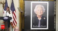 Melania Trump honours Barbara Bush with stamp tribute at White House ceremony - Times of India