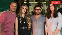 Aamir Khan and girlfriend Gauri Spratt join son Junaid, Shikhar Dhawan and Sophie Shine for a ‘beautiful evening’. Watch