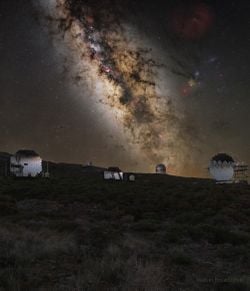 La Palma Gözlemevi Üzerinde Samanyolu