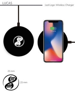 Lucas Led Aydınlatmalı Kablosuz Şarj Standı