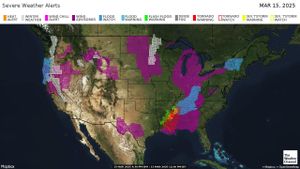 Severe Thunderstorms Predicted Across Multiple States This Weekend