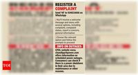Now, WhatsApp your power-related complaints in Chandigarh - The Times of India