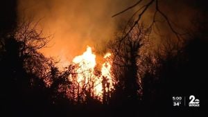 Baltimore Brush Fire Disrupts City Life