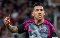 Tevez taunts booing Old Trafford crowd after scoring FOUR as sub in Soccer Aid