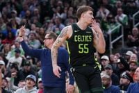 Boston Celtics find rising star Baylor Scheierman as he lights up the court with 20 points against Nets while luxury tax looms l