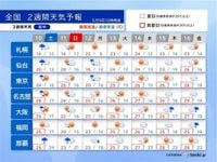 明日は警報級の大雨のおそれ　来週は高温に　連日25℃以上の夏日　2週間天気(気象予報士 小野　聡子)