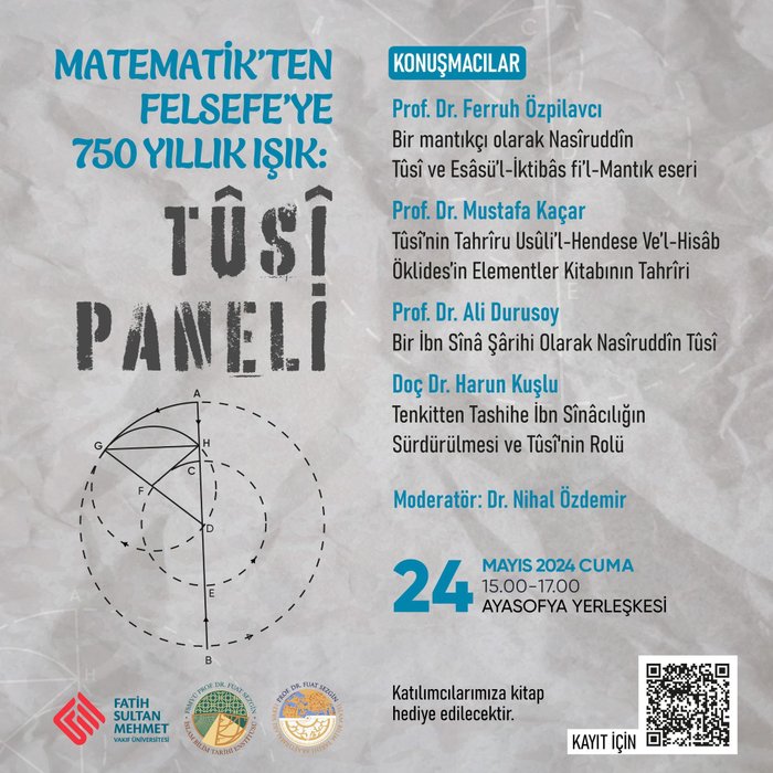 Matematikten Felsefeye 750 Yıllık Işık: Tûsî Paneli