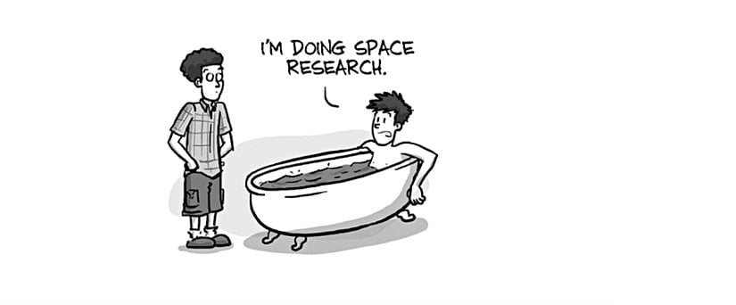 "Uzay araştırması yapıyorum!"