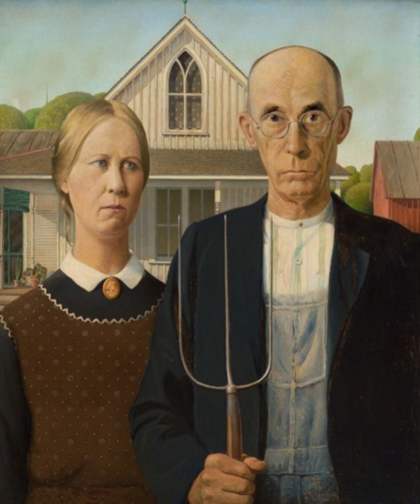 Amerikan Gotiği (American Gothic) tablosu