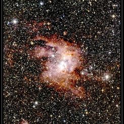 Giant Emission Nebula NGC 3603 in Infrared