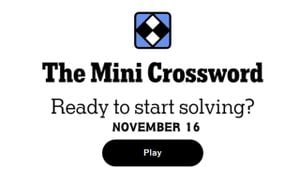 New York Times Mini Crossword Answers For November 16 2024