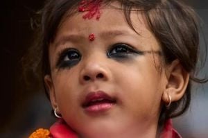 Two Year Old Aryatara Shakya Named Nepal Kumari