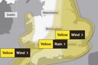 UK braces for 75mph winds and heavy rain after Met Office issues weather warning