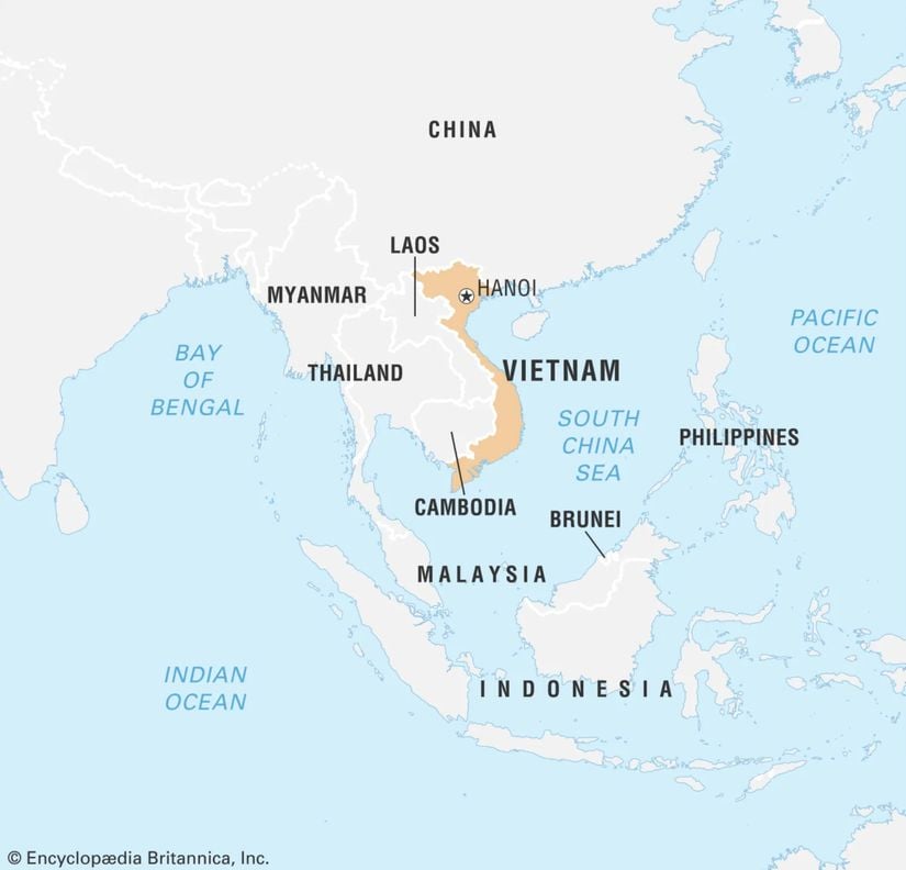 Vietnam; Hindiçin yarımadasının doğu ucunda, Güneydoğu Asya'da bulunan bir ülkedir.