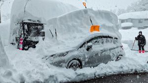 Severe Winter Storm Brings Heavy Snow To Northern Japan