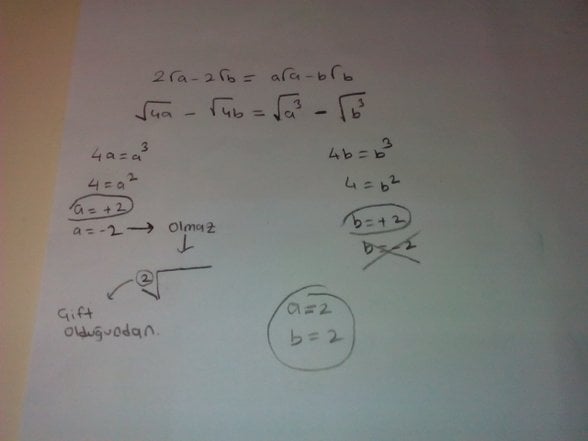 Denklemin çözümü