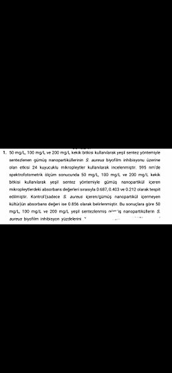 Görseldeki sorunun Biyofilm inhibisyon yüzdesini nasıl hesaplarız?