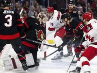 Skyler Brind'Amour scores 1st NHL goal as Canes fall to Senators 7-5 :: WRALSportsFan.com