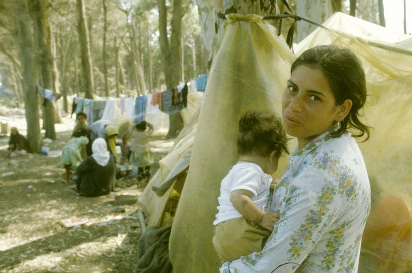 Lübnan'ın Tire kenti yakınlarında bir Filistinli mülteci kampı