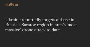 Ukrainian Drones Strike Engels Airbase In Massive Attack