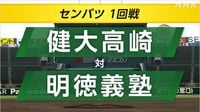 高校野球 センバツ 健大高崎 タイブレークで明徳義塾に勝利 | NHK