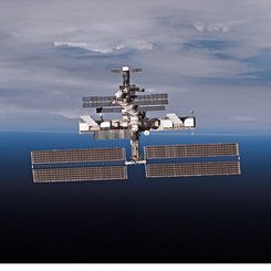 The International Space Station on the Horizon