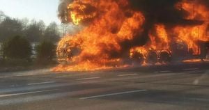 M6 Vehicle Fire Near Lancaster Causes Major Delays