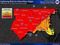 Severe storms possible in Baltimore area on Monday