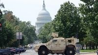 National Guard military vehicle collides with civilian car in DC's Capitol Hill neighborhood