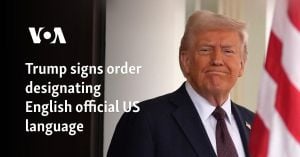 Trump Signs Executive Order Declaring English As Official Language