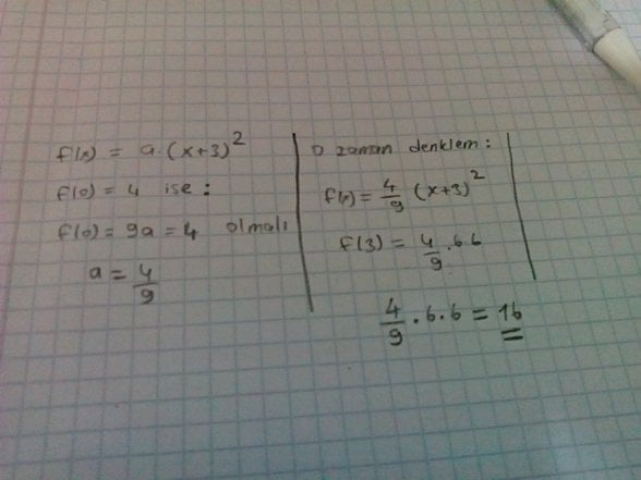 Denklemin çözümü