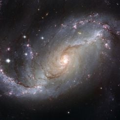 Spiral Galaxy NGC 1672 from Hubble