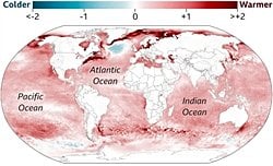 Bilim İnsanları, Küresel Okyanuslarda Rekor Isınma Gösteren İki Bant Belirledi.