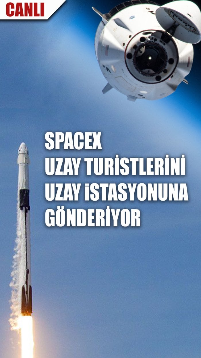SpaceX Uzay Turistlerini ISS'e Gönderiyor