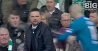 Rangers star probed by police after spraying water at Celtic fans during win