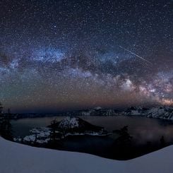 Meteor Over Crater Lake