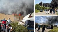 Olbia, spaventoso incendio in un cantiere nautico