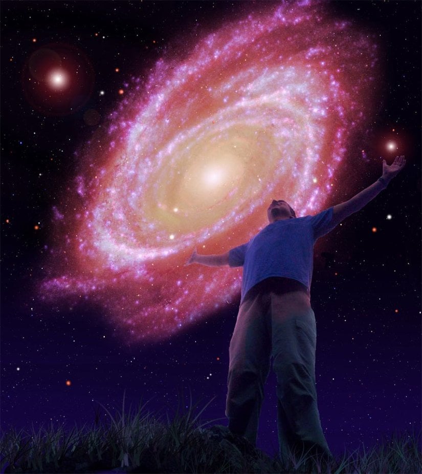 Bir sanatçının gözünden bir trilyon yıl sonra oluşacak Milkomeda galaksisi