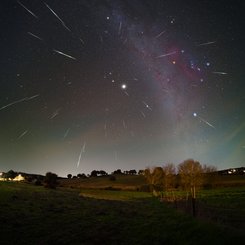 Jupiter and the Meteors from Gemini