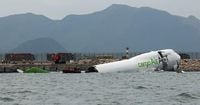 Plane veers off Hong Kong runway, crashes into sea – two killed