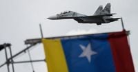 Pentagon warns Venezuela as 2 military aircraft fly near US warship