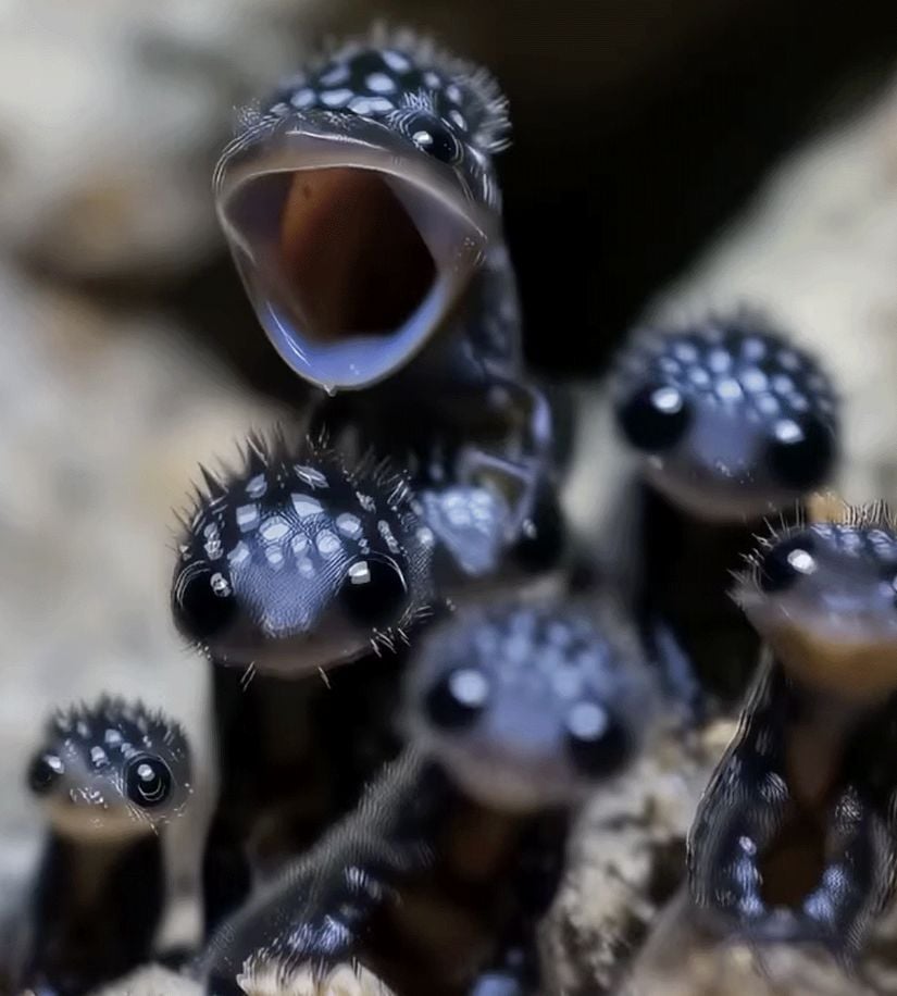 Yapay zeka tarafından üretilen ''amfibletler''.