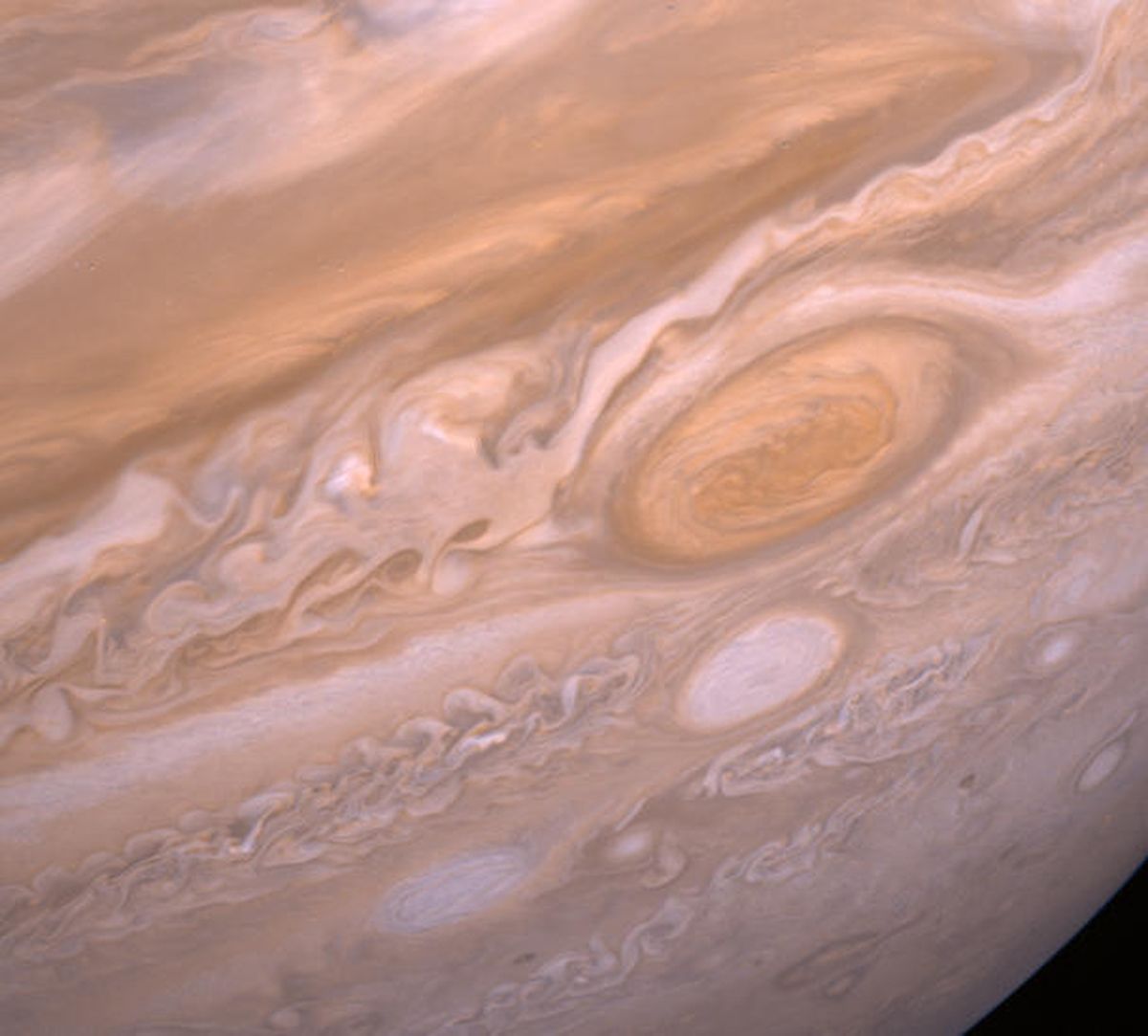 Giant Storm Systems Battle on Jupiter