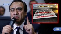 Le dan la bienvenida a Leyzaola con narcomanta