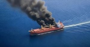 Houthi Missile Strike Sets Dutch Cargo Ship Ablaze