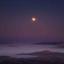  Eclipse at Moonset 