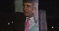 Anti-Trump protesters in U.K. project images of him with Epstein on Windsor Castle walls