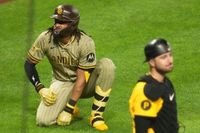 Padres beat Pirates after Fernando Tatis Jr. hit by pitch, exits game