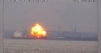 Cargo Ship Explodes near Baltimore Bridge Collapse Site